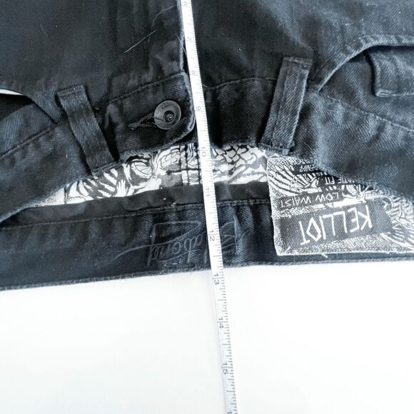 Y2K Billabong Men's Jeans RARE Kelliot Low Waist Chad Bartie Fit Black 32 NWT - Picture 11 of 12